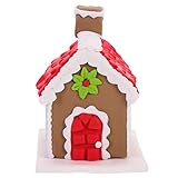 Weihnachten Lebkuchenhaus Kuchen Topper Dekoration Weihnachten Haus Ornament Weihanchtsbaumschmuck für Fondant DIY Back