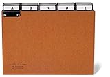 Durable Leitregister A-Z aus Pressspan, 5/5 Teilung & beschriftbare Taben, A5 quer, braun, 425511