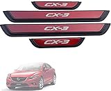 4 Stück Auto Edelstahl Einstiegsleisten & Türschweller, für Mazda Cx 3 CX3 CX 3 2014-2020 Trittbleche Innenausstattung Kratzfeste Einfache Montag