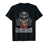 Herren Grenzgänger Totenkopf Motorrad Tuning Biker Geschenk T-S