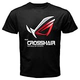 New Asus Crosshair Rog Gamers Logo Men's Black T-Shirt Size S M L XL 2XL 3XL Black 3XL