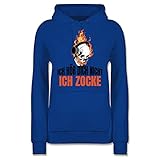 Nerd Geschenke - Ich hör Dich Nicht Ich zocke Totenkopf - S - Royalblau - Ich höre Dich Nicht ich zocke - JH001F - Damen Hoodie und Kapuzenpullover für F