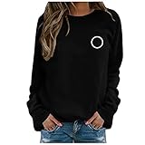Sweatshirt Damen ohne Kapuze Damen t-Shirt Sassy Classy Oversize Bluse cm Punk t-Shirt Damen Pullover schulterfrei schwarzer Strickpullover Damen t-Shirt Damen Langarm Kapuzensweatshirt D