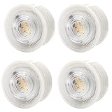 sweet-led 4er LED Modul 5W ultra flach ø50x20mm , Keramik , 230V-50Hz 5W , 380 Lumen , Abstrahlung 60° , für Einbaustrahler, ersetzt GU10 MR16 Leuchtmittel (4er-Warmweiß)