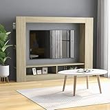 vidaXL TV Schrank Lowboard Sideboard TV Möbel Fernsehschrank Fernsehtisch Wohnwand Medienwand Anbauwand Schrankwand Sonoma-Eiche 152x22x113cm Spanp