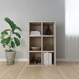 Aktenschrank Mit 6 Fächern, Sideboard Schrank Klein Bücherschrank Mehrzweckschrank Bücherregal Büroschrank Beistellschrank Esszimmerschrank Geschirrschrank für Heim Büro 66×30×97,8