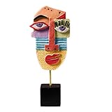 Baoblaze Kreative Abstrakte Gesicht Skulptur Figur Harz Handwerk Figurine Statue Home Office Decor Sammlerstück Kunst Stück Dekorative Kreative Geschenk - 24x10x5