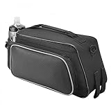 HIXISTO Fahrrad Sitztasche，Satteltaschen Radfahren Gepäckträger 1 2l MTB. Trunk Bag Bike Rücksitz Rack Regal Rahment Beutel Hand N Schultertrag Topeak Satteltasche (Color : Black)