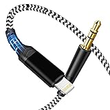 Auto AUX Kabel für iPhone [MFi-zertifiziert] Lightning auf 3,5 mm Premium Geflochtenes Aux Audiokabel Kompatibel mit iPhone 12/11/7/7P/8/8P/X/XS/XR Benutzt für Autoradios, Lautsprecher, Kopfhörer（1M）