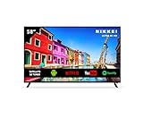 NIKKEI NU5818S 147cm/ 58 Zoll Fernseher (LED Fernseher, Smart TV mit integrierten WLAN/WiFi, 4K Ultra HD, 3840 x 2160, 3X HDMI, 2X USB, VESA 400 x 400 mm, Wecker, elektrischer Programmführer)