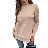ZYHOOD Damen Dicker Pullover Rollkragenpullover Warme Winter Grobstrickpullover Zopfmuster Casual Elegante Strickpullover Frauen Einfarbig Gestrickt Pulli Oberteile Pullover Tops Rollkragenp