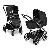 ABC Design 2in1 City-Kinderwagen Samba Fashion Edition – Kombikinderwagen für Neugeborene & Babys – Inkl. Buggy Sportsitz & Babywanne – Radfederung & höhenverstellbarer Schieber – Farbe: midnig