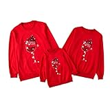 Ugly Weihnachtspullover Familie Set Weihnachts Familien Pullover Weihnachten Familie Pulli Weinglas Aufdruck Weihnachtspullis Herren Damen Kinder Junge Mädchen Weihnacht Sweatshirt Weihnachtsp