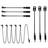 Rayzm Gitarren-Effekt-Kabelsatz, 5-Wege-Daisy-Chain-Kabel, Batterieclip-Kabel, Netzteil-Konverterkabel für Gitarren- / Bass-Effektpedale (7er Pack)