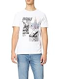 JACK & JONES Herren JORBOOSTER Tee SS Crew Neck JUN 21 T-Shirt, White/Fit:Standard/Photo/SCAN, 12196564