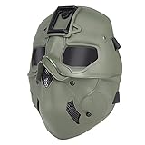 TRCS Taktische WoSport Wild Maske, Kopfbedeckungen Maske Dual Use, Outdoor Vollmaske Kit für Airsoft, Paintball, Outdoor-Sportarten, CQB, Shooting, Nerf CS, Cosplay