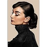 XFshou DIY 5D Diamant Painting Zubehör Audrey Hepburn,Diamond Painting Kits,Malen Nach Zahlen Erwachsene,Diamond Painting Kinder,Full Drill Diamond Painting Set,Diamond Painting zubehör,Wand Dek