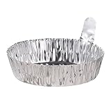 Agoky 50 Stücke Runde Aluschalen Aluminium Wägeschalen in 3 verschiedenen Größen Einweg-Backform Grillschalen für Kochen Backen Labortest Silber M