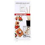 ipuro Essentials Raumduft winter apple - Raumduft-Set für eine wohlig-warme Atmosphäre - Lufterfrischer mit hochwertigen Inhaltsstoffen (50ml) - aus Glas mit Rattanstäbchen, IFC0186