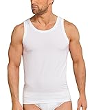 Schiesser Herren Unterhemd Long Life Soft S M L XL XXL Blau Weiss Top Shirt Ärmellos Baumwolle Basic, Größe:6 (L), Farbe:Weiß (100)