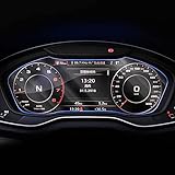NUICHWA Autoinnenraum Instrumententafel Membran LCD-Bildschirm TPU-Schutzfolie,Für Audi Q5 FY 8R 2017-2019