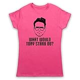 Iron Man What Would Tony Stark Do? Damen T-Shirt, Rosa, M