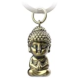 FABACH Buddha Schlüsselanhänger Karma - Buddha Anhänger aus Metall - Mini-Buddha Glücksbringer Auto - Buddhismus Schlüsselanhänger Chakra Yoga Geschenk Fig