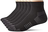 Amazon Essentials 6-Pack Peformance Cotton Cushioned Ankle athletic-socks, schwarz, Shoe: 6-12