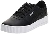 PUMA Damen Carina L Sneaker, Black White Silver, 42 EU