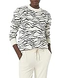 Daily Ritual Ultraweicher Rundhalsausschnitt Pullover Sweater, Zebra Jacquard, XL