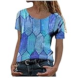 sportbekleidung für Damen t-Shirt Damen Sportshirt Kurzarm schnell trocken elastisch Kreuz zurück Yoga Gym Tshirt Damen top Spitze Slipknot Tshirt Langarmshirt Damen v-au(#0111+38-A15, XL)