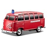 Maisto - VW T1 Einsatzfahrzeug mit Licht & Sound (12cm) (Feuerwehr)