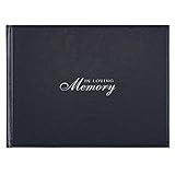With Love In Loving Memory Gästebuch – marineblaues Kunstleder – Beileidsbuch, Gedenkbuch für Beerdigungen und Gedenk