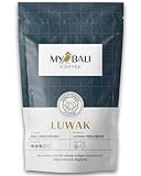 MYBALI COFFEE Kopi Luwak Ganze Kaffeebohnen Aus Indonesien - Perfektes Kaffee Geschenk - Von Frei Lebenden Luwak Schleichkatzen (Luwak (100g))