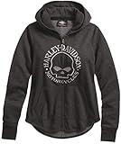 HARLEY-DAVIDSON Damen Kapuzenjacke Sweatshirtjacke Bauchtaschen Stickerei, M