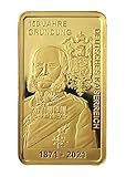 DEUTSCHER MÜNZEXPRESS 150 Jahre Gründung Deutsches Kaiserreich | Goldbarren | sicher in edler Kapsel verpack