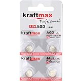 kraftmax 4er Pack Knopfzelle Typ 392 (AG3 / LR736 / LR41) Hochleistungs- Batterie / 1,5V Uhrenbatterie für professionelle Anwendungen - Neuste G