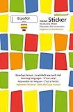 mindmemo Vokabel Sticker - Grundwortschatz Spanisch / Deutsch - 280 Vokabel Aufkleber für Kinder und Erwachsene Spanisch lernen leicht gemacht ... Lernen ganz einfach - 3D L