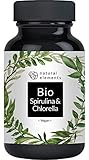 Bio Spirulina & Chlorella Presslinge - 500 Tabletten - Zertifiziert Bio, laborgeprüft, ohne Zusätze, hochdosiert, veg