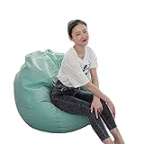 RTMX&kk Sitzsack Stühle Couch Sofabezug Lazy Lounger Sofa Sitzsack Stuhlbezug Für Kinder Und Erwachsene Tierlager Extra Große Bodenstuhl Kein Füllstoff,Mint Green,S