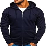 ZYHOOD Herren Übergangsjacke Sportjacke Trekkingjacke Freizeit Outdoor Kapuzenpullover Sweatjacke Sweatshirt Kapuzenjacke Kapuzenpulli Langarm Hoodie Fitness Training Sportswear Joggen Workout L