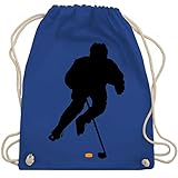 Shirtracer Eishockey Trikot Ersatz - Eishockey Spieler - Unisize - Royalblau - eishockey trikot - WM110 - Turnbeutel und Stoffbeutel aus Baumw