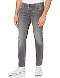 TOM TAILOR Denim Herren 1020741 Aedan Straight Stretch Jeans, 10219 - Used Mid Stone Grey Denim, 33W 32L EU