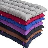 Waigg Kii Dickes Bankkissen, 2- und 3-Sitzer, 8 cm, Gartenbank-Kissen für den Außenbereich, rechteckig, für Chaiseschaukel, Esszimmer (80 x 40 cm, grau)