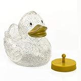 Schnabels Badeente Wings inkl. Renngewicht - Geschenk für Geburtstag Kinder Baby Freund-in Mädchen Junge - Spielzeug Quietsche-Ente Flügel Badewanne (Glitzer-Gold)