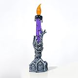 GOUWUCHE Led Kerze Elektronische Kerzen Flackernde Grabstein Geister Hand Kerzenhalter Halloween Led Licht Halloween Party Dek