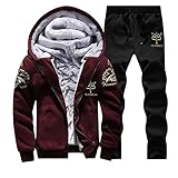 Tbylf Herren Winter plus Samtverdickung Casual Sport Jugend koreanischer Strickjacke mit Kap
