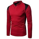SALEBLOUSE Herren Langarm Rundhalsausschnitt Unregelmäßiges Patchwork Farbabstimmung Große Hemden Bluse Kint Warmes Fleece Shirt Pullover Männer Einfach Lässige Sportbekleidung Strickwaren Sw