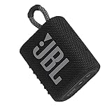 JBL GO 3 kleine Bluetooth Box in Schwarz – Wasserfester, tragbarer Lautsprecher für unterwegs – Bis zu 5h Wiedergabezeit mit nur einer Akkuladung