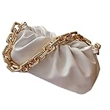 Guanweun Damen Kloßtasche Schultertasche Trendy Cloud Crossbody Kette Pouch Tote Bags Abendkleid Geldbörse Wolke Crossbody Taschen für F